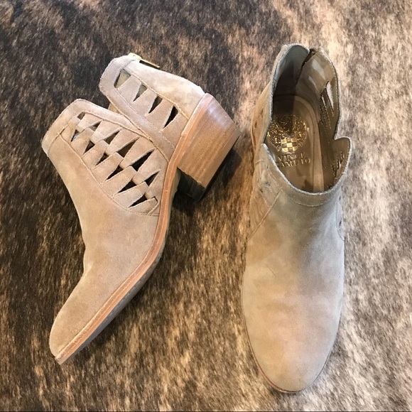 Vince Camuto Shoes - Vince Camino Ankle Booties Boots Back Zipper Sand